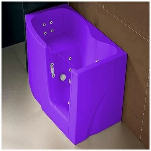 Ванна с гидромассажем GRUPPO TREESSE GEN-Y V3417-SX фиолетовая угловая сидячая с дверью левосторонняя