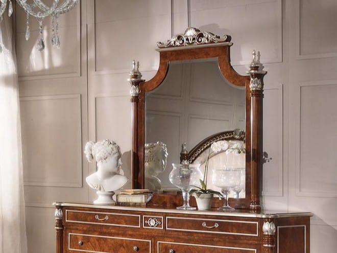 Прямоугольное зеркало из массива дерева с настенной рамкой GUERRA VANNI Luxury ARCH-00107737 - Вид №1