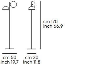 Регулируемая напольная лампа из окрашенного металла Midj ARCH-00003120 - Вид №1