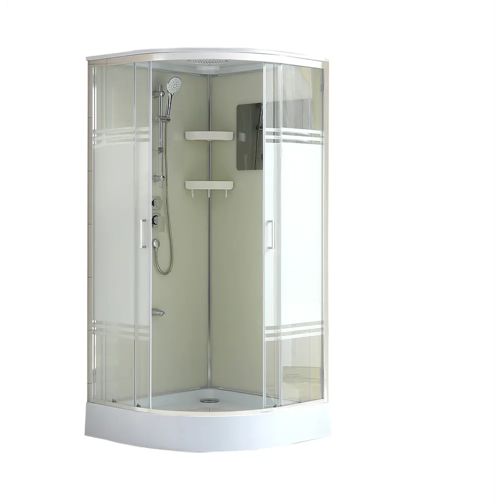 Душевая кабина Sensea Aurora 1/4 круга низкий поддон 100х100 см STLM-2138273