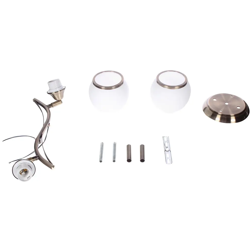 Люстра потолочная КС30056/2C, 2 лампы, 6 м², цвет бронза/бежевый КЛЮЧНИК STLM-2109289 - Вид №4