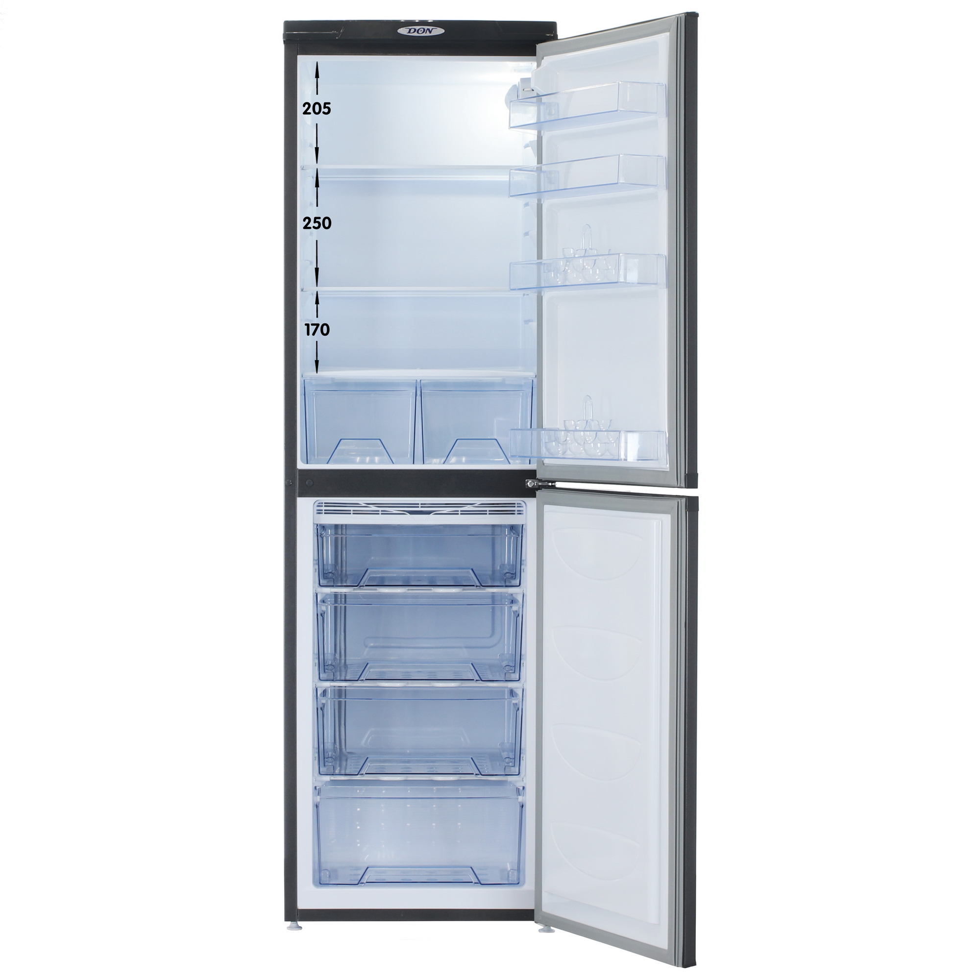 1393749 Холодильник с морозильником   DON R-296 G черный STDN-0114736 - Вид №1