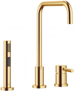 32815625-28_1_27721970-28_1 Смеситель на два отверстия с отдельными розетками с душевым гарнитуром для ополаскивания - латунь сатинированная Dornbracht Meta.02