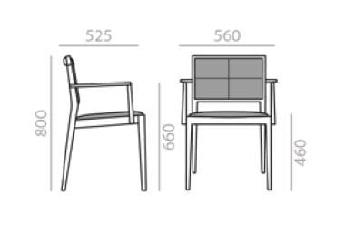 Кресло из бука с открытой спинкой и встроенной подушкой Andreu World Манила ARCH-00064223 - Вид №4