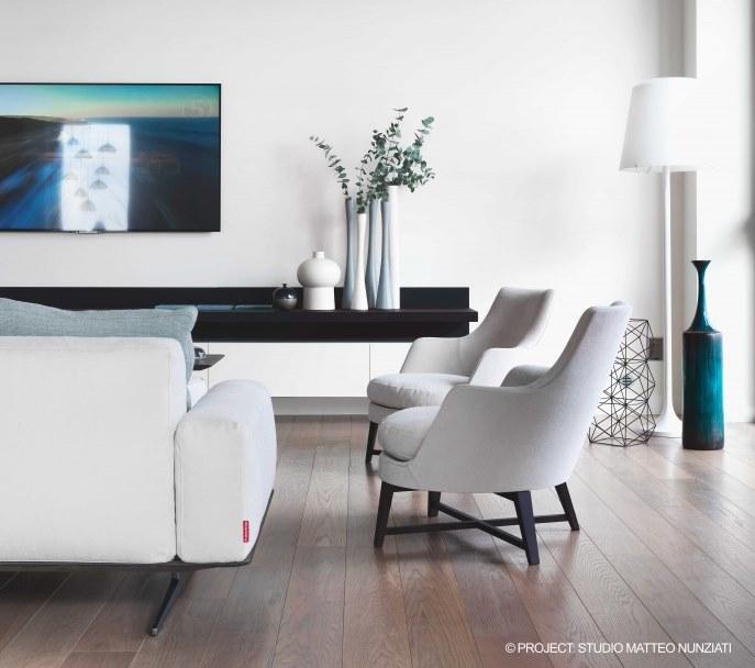 Flexform Кресло из ткани с подлокотниками Guscio sun-id-1438931 - Вид №3