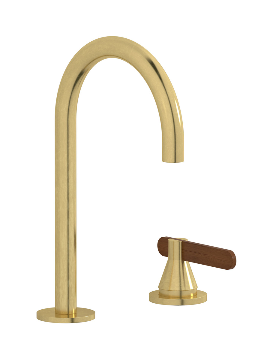 Смеситель для раковины на 2 отверстия WE ARE IB ol392cs Natural Brass Soho