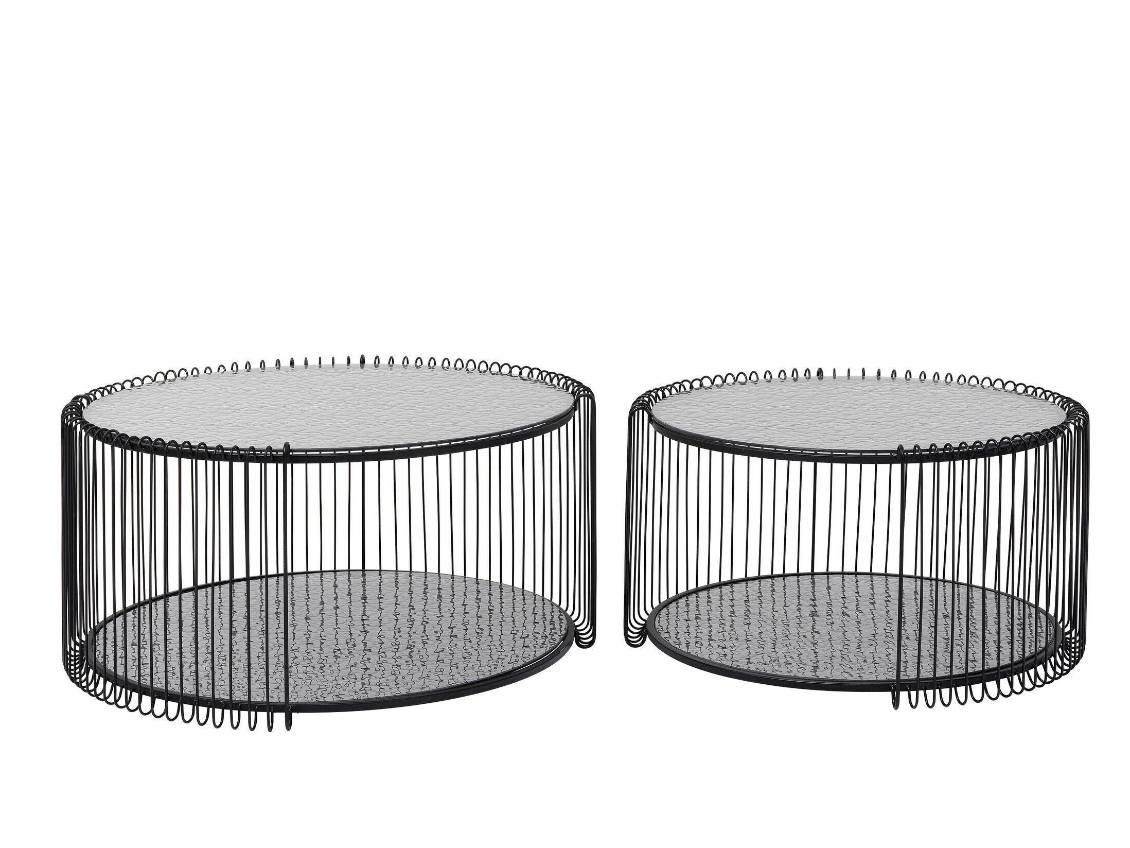 Круглый журнальный столик из стали и стекла KARE Design ARCH-00136644 - Вид №1