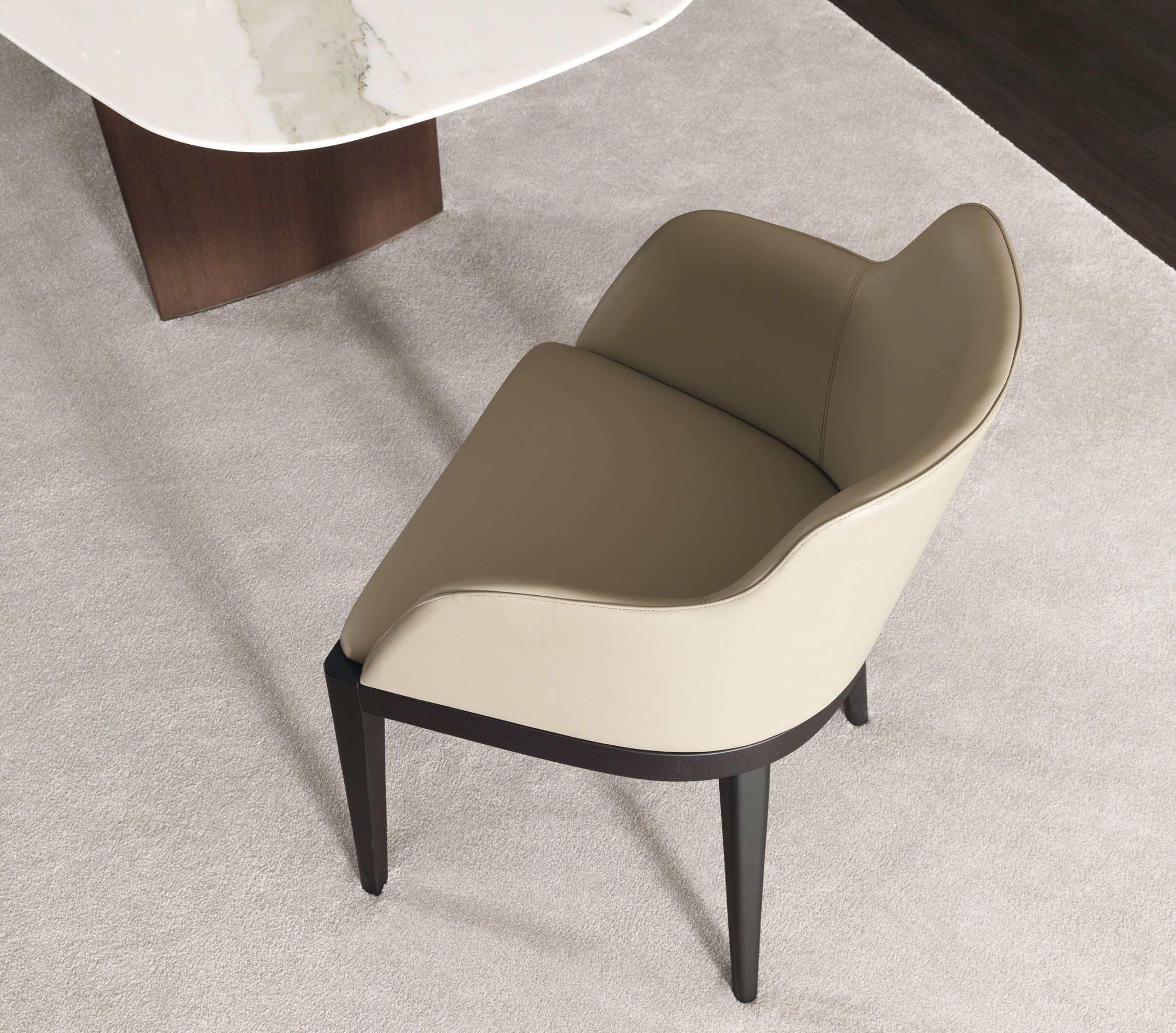 Кожаный мягкий стул с подлокотниками MisuraEmme CLEÒ ARCH-00139305 - Вид №5