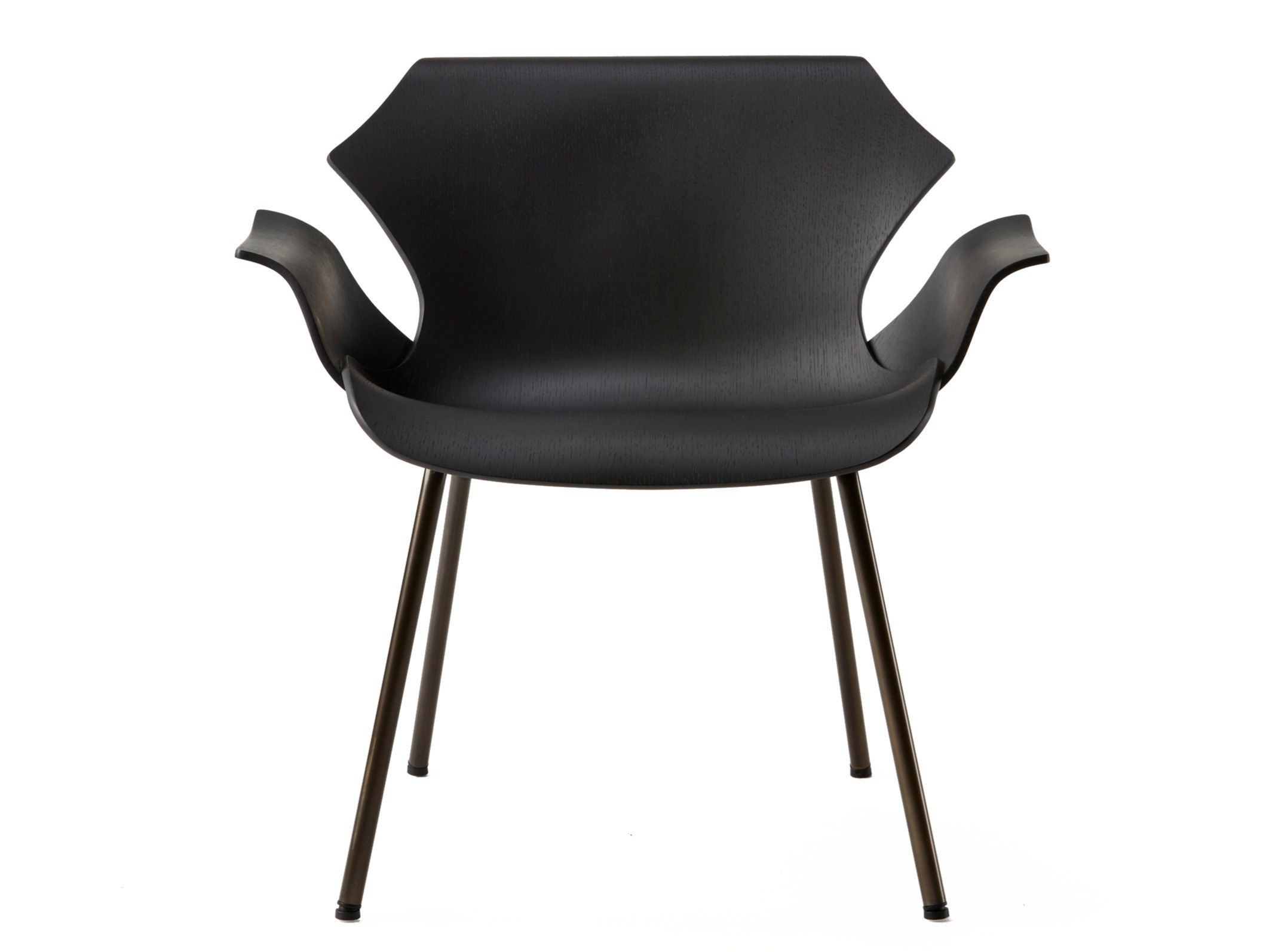 Стальное и деревянное кресло с подлокотниками BassamFellows Petal ARCH-00063917 - Вид №12