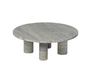 Травертин круглый журнальный столик
