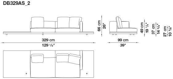 B&B Italia Кожаный диван Dock sun-id-1441060 - Вид №110