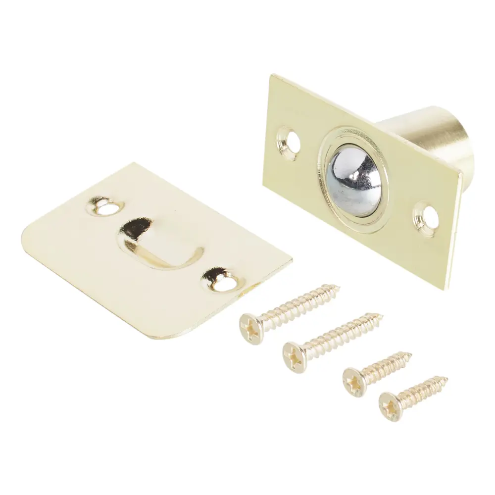 Шариковый фиксатор Apecs R-0001, 21х19 мм, сталь, цвет матовое золото 12264257 STLM-2109536  - Вид №1
