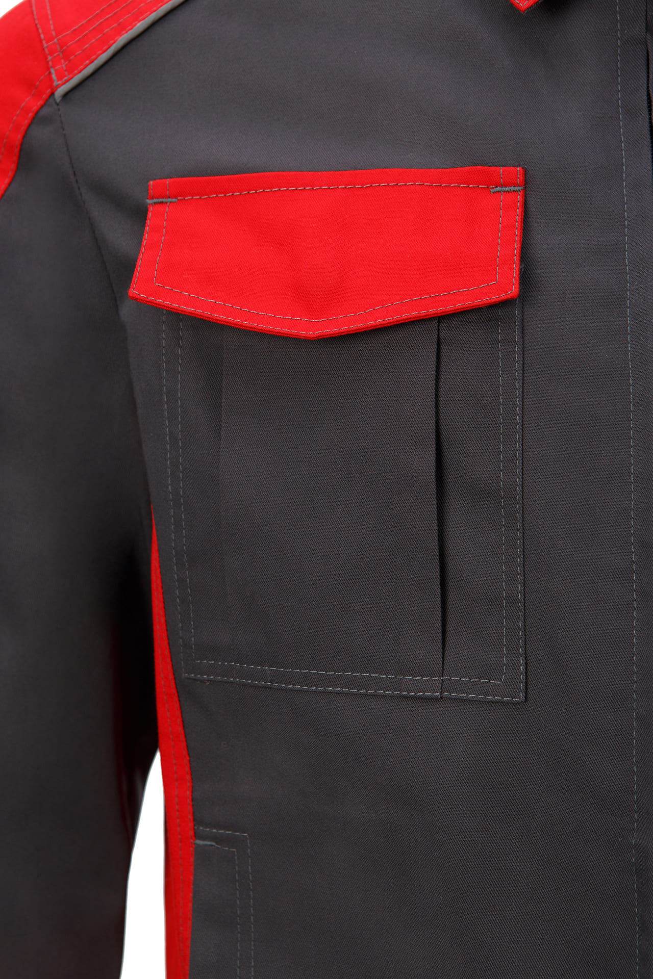 5044439 Костюм NEW графит красный STATUS  Летняя спецодежда  размер 64-66/182-188  - Вид №7