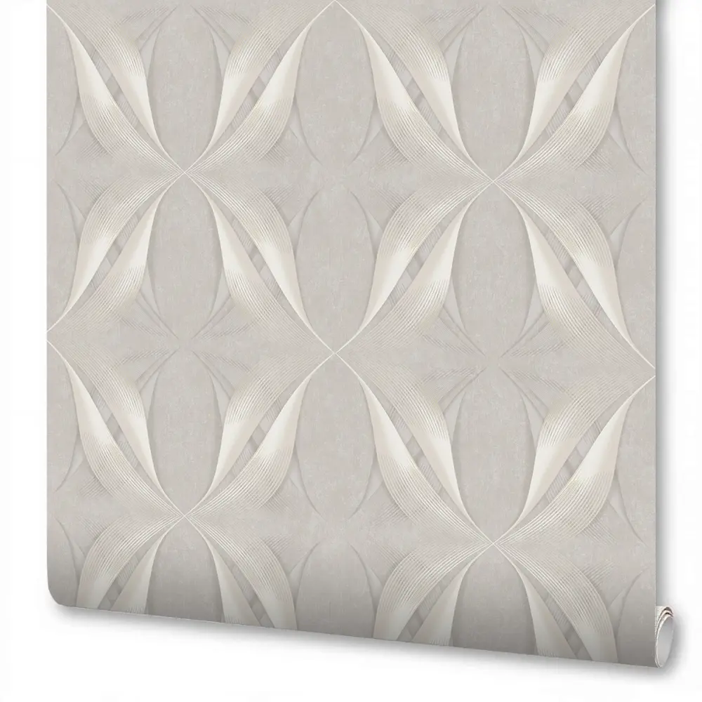 Anturage Otto - серые флизелиновые обои с геометрическим узором 89404399 STLM-1563807