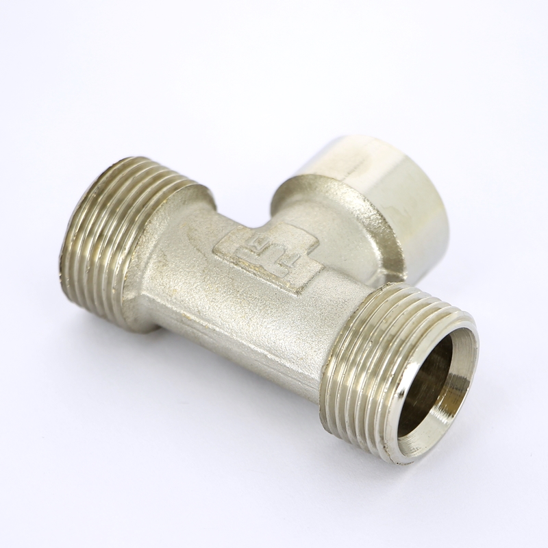 Тройник НВН никелированный евроконус TIEMME 3/4"EKх1/2"х3/4"EK 1640026 - Вид №3