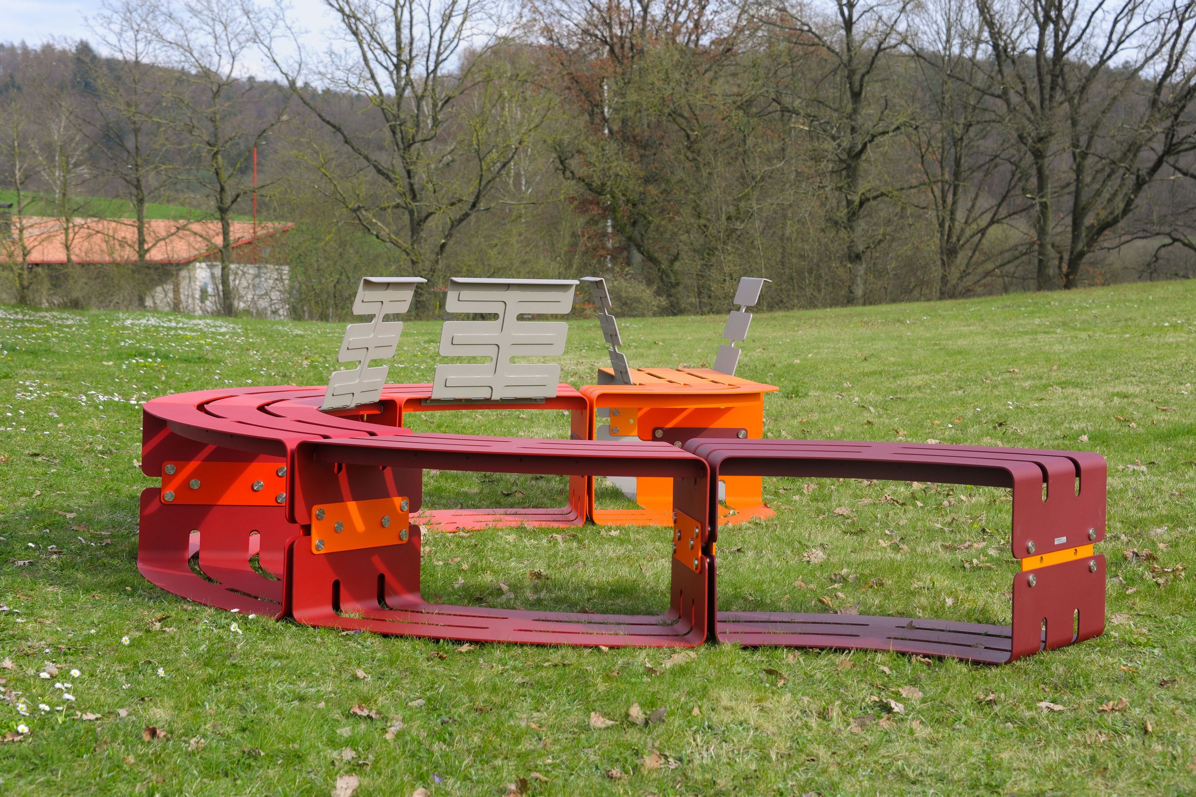 Модульная изогнутая скамья из нержавеющей стали BENKERT BANKE LINESCA ARCH-00096988 - Вид №7