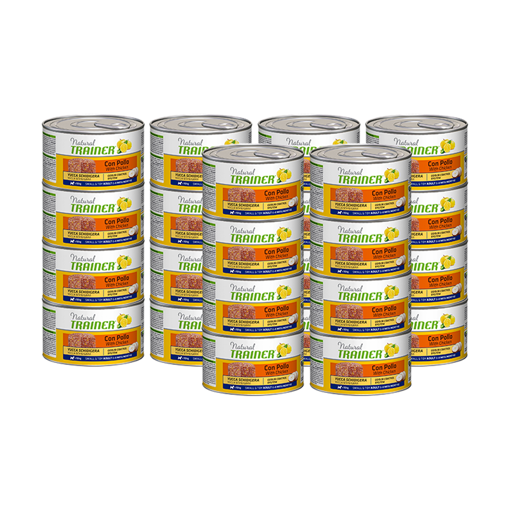 Т0055911*24 Корм для собак TRAINER Natural для мелких пород курица конс. 150г (упаковка - 24 шт) NATURAL TRAINER 