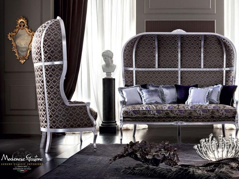 Modenese Gastone Кресло из ткани с подлокотниками с высокой спинкой Casanova 12428 - Вид №1