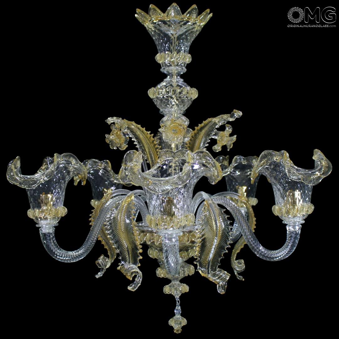 1093 ORIGINALMURANOGLASS Люстра Элегантная - Янтарь - муранское стекло OMG  см  - Вид №1