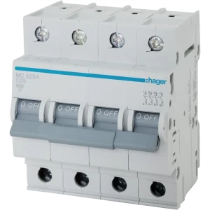 Автоматический выключатель Hager MC425A 3P N C25 А 6 кА