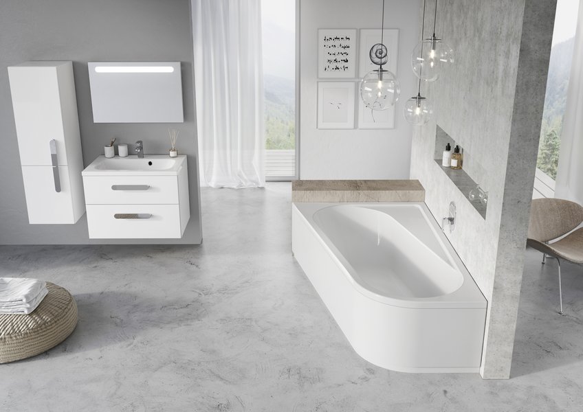 Передняя панель CHROME 170x105 L белая Ravak CZA3100A00 - Вид №2