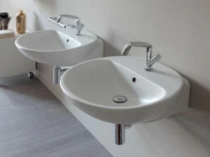 Nuda 5083 Подвесная раковина настенная овальная Ceramica Flaminia Nuda белая