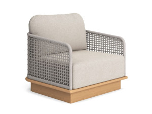 Тканевое садовое кресло с подлокотниками