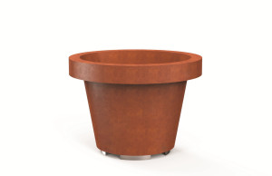 Corten™стальная круглая светящаяся плантатор