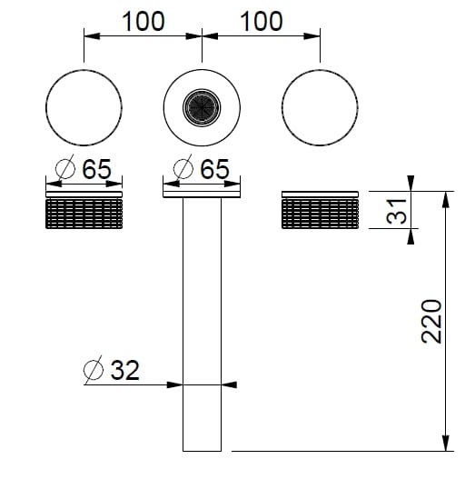 Настенный смеситель для раковины из нержавеющей стали с 3 отверстиями BEAMTECH App ARCH-00134961 - Вид №4