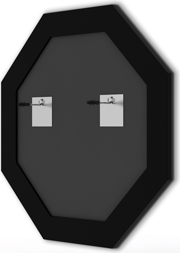 BY 3676 Зеркало в багетной раме - чеканка белая 46 mm EVOFORM Octagon - Вид №1