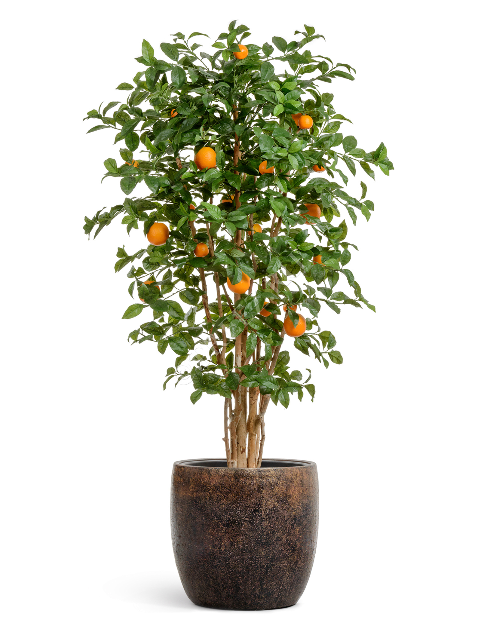 41.3321-04-050-RM-30 Кашпо  Effectory - серия Metal - Конус-чаша - Rough с золотой патиной Цветочная коллекция  - Вид №5