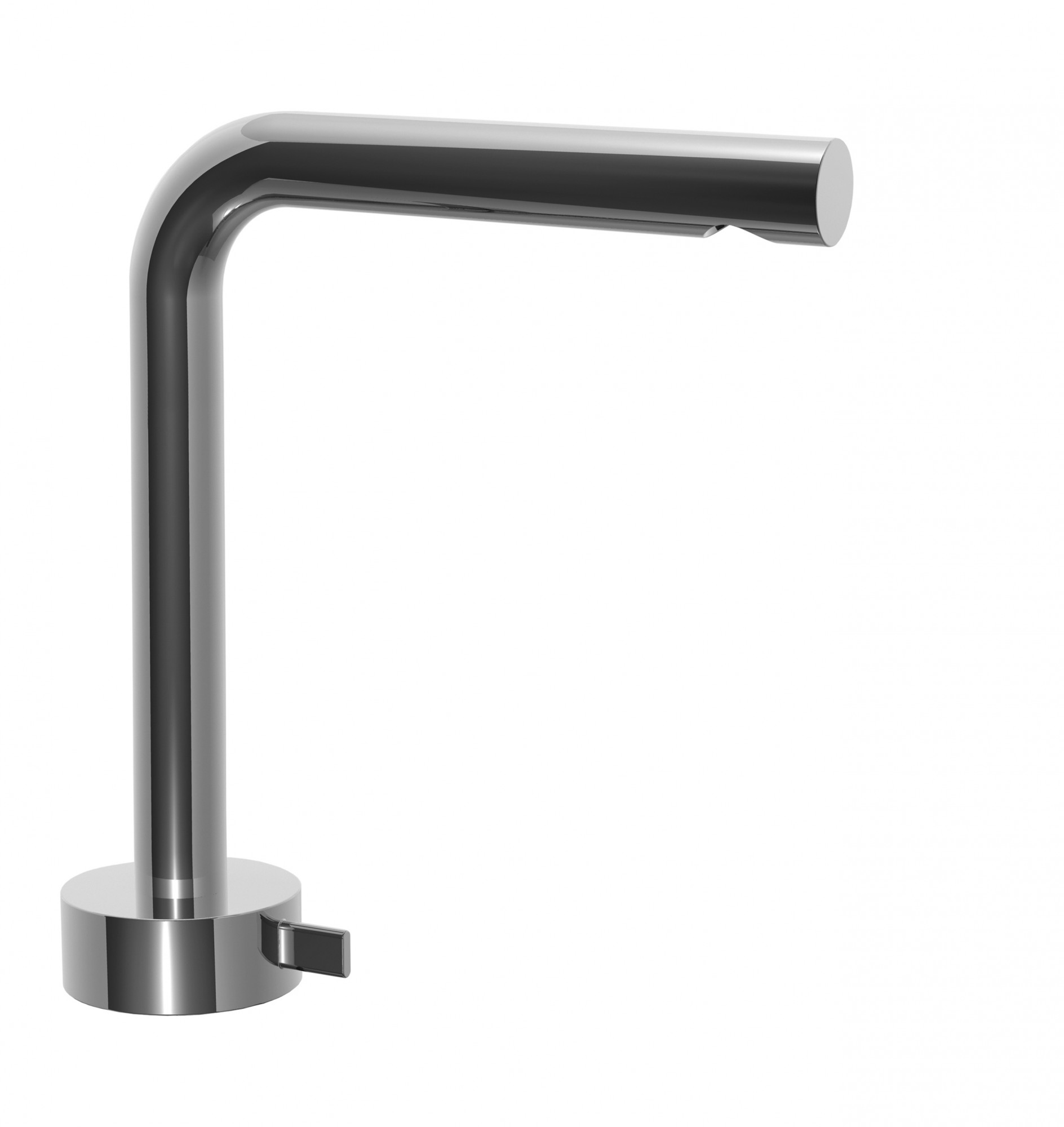 A006WF  Смеситель для раковины на 1 отверстие, высокий изливh. 26,4 cm вылет 15,5 см ручка ограничитель потока воды до 5 л/мин при 3 бар подводка без донного клапана Fantini Rubinetti AF/21 НЕРЖАВЕЮЩАЯ СТАЛЬ 