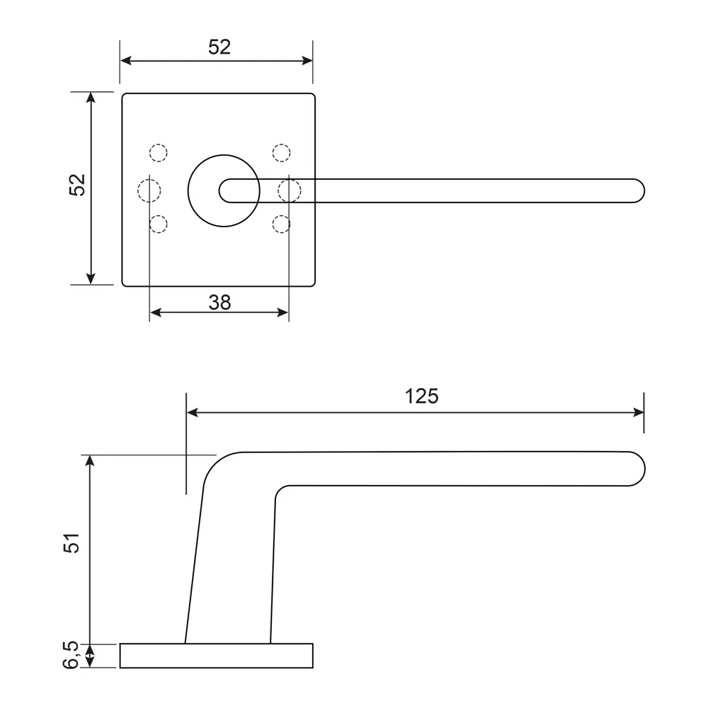 Дверная ручка на розетке Armex H-30176-A без запирания цвет никель STLM-2065466 - Вид №8