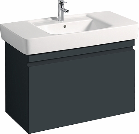 44759 IFO Renova Плоская тумба для умывальника, с ящиком и внутренним ящиком, W = 524 мм, W1 = 600 мм, T = 438 мм, глянцевый белый  - Вид №9