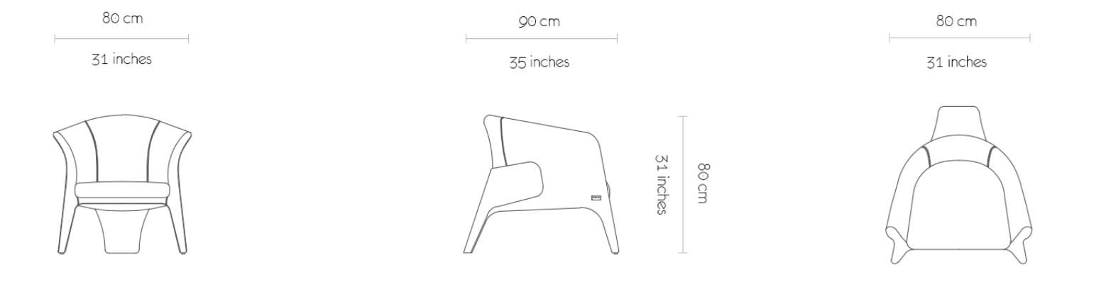 Тканевое кресло с подлокотниками MORADA MILLE ARCH-00091259 - Вид №4