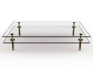 Прямоугольный Хрустальный журнальный столик