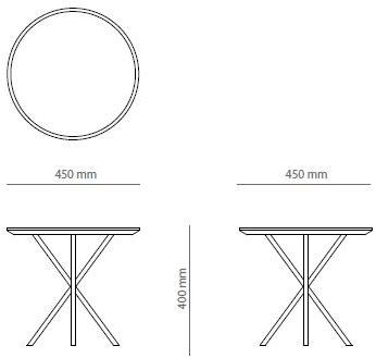 PRADDY Приставной столик из нержавеющей стали в современном стиле с 4-звездочным основанием для гостиной  Ml136  - Вид №2