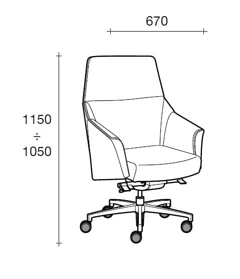 Офисное кресло руководителя Sesta шашки ARCH-00088360 - Вид №3