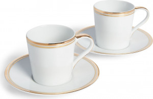 10671696 Ralph Lauren Home Набор чашек для эспрессо с блюдцем Ralph Lauren Home Уилшир 12см, фарфор, 2шт Фарфор