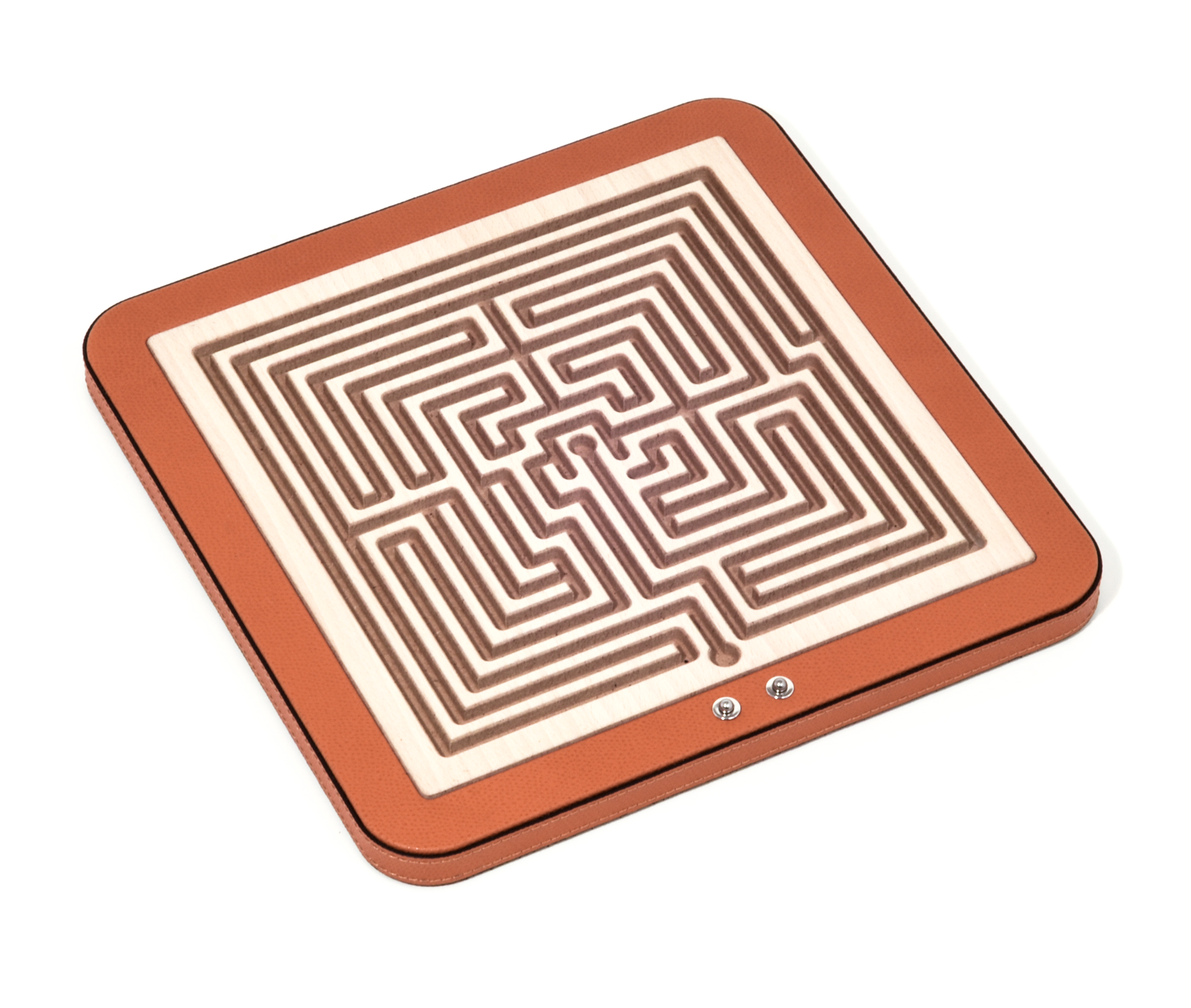 Квадратный лабиринт Арианны - 28X28XH2 см / зернистая кожа_манго Pinetti 00.1013.029.036 - Вид №1