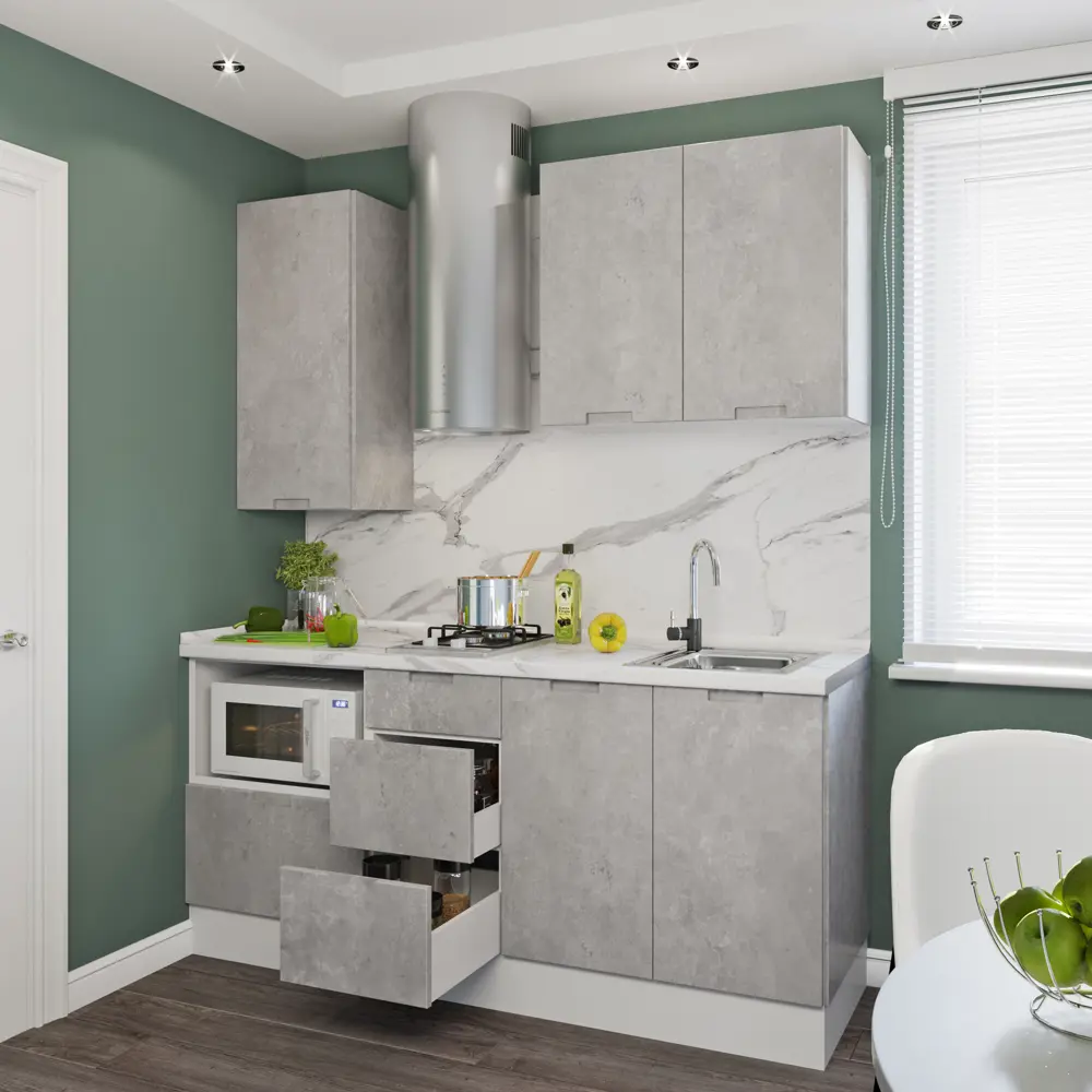 Фальшпанель для кухонного шкафа Берлин 37x102.4 см Delinia ID МДФ цвет серый 82011407 STLM-2210638  - Вид №7