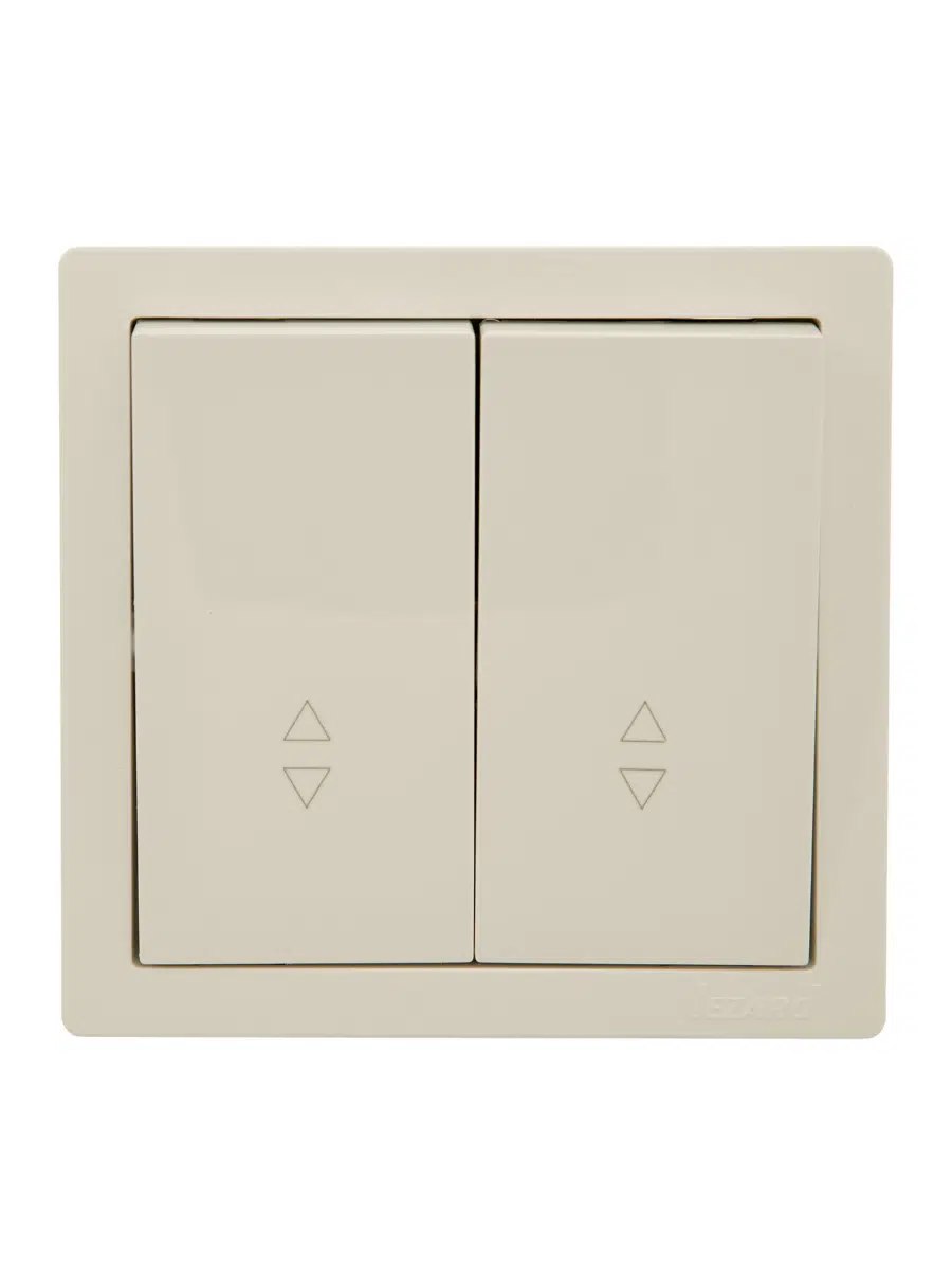 LETO Выключатель проходной двойной крем LEZARD 752-0300-106