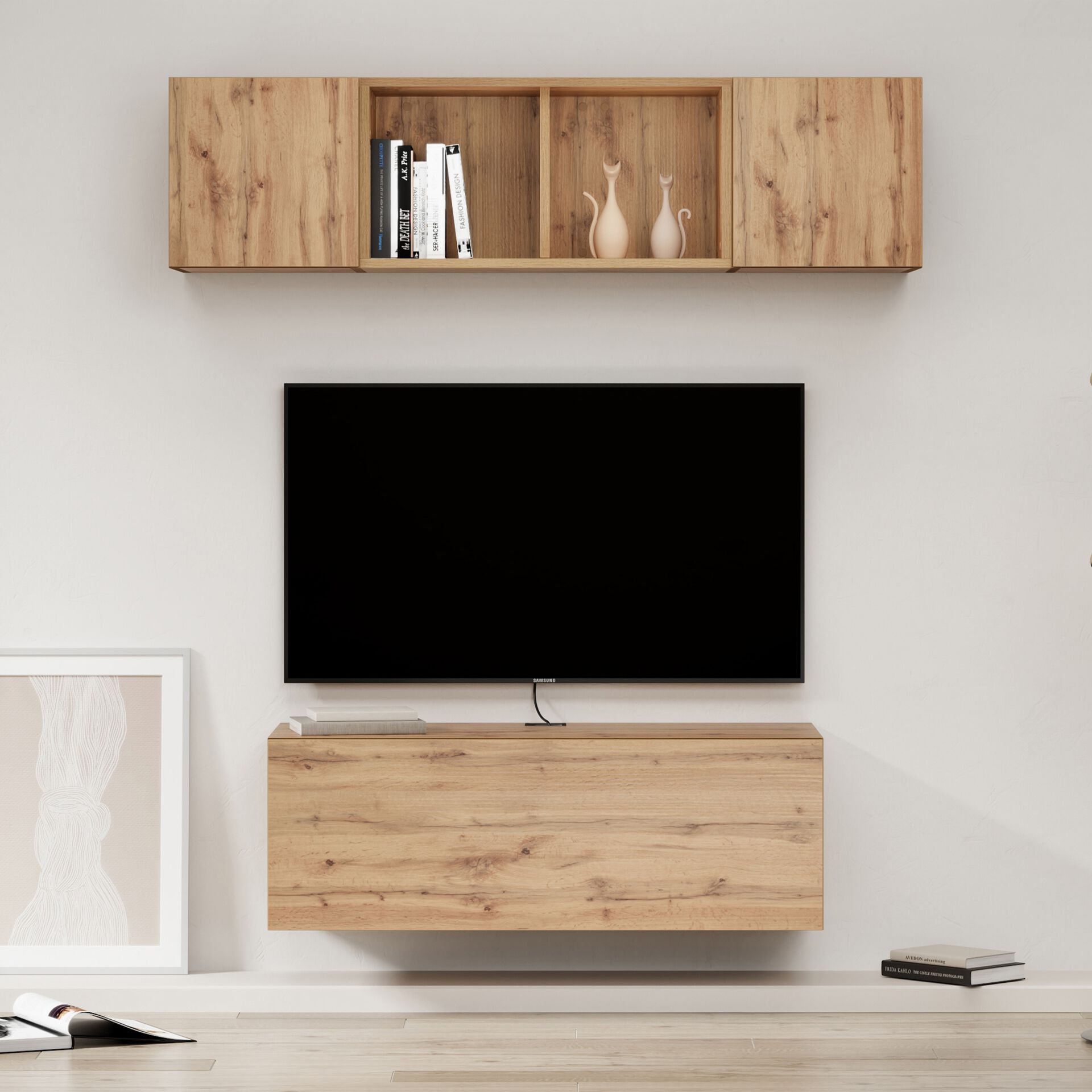 Модульная оборудованная стена установленная стеной в меламинированном Mobili Fiver Easy ARCH-00044646 - Вид №20