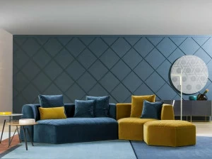 Bonaldo Модульный тканевый диван с подставкой для ног Panorama