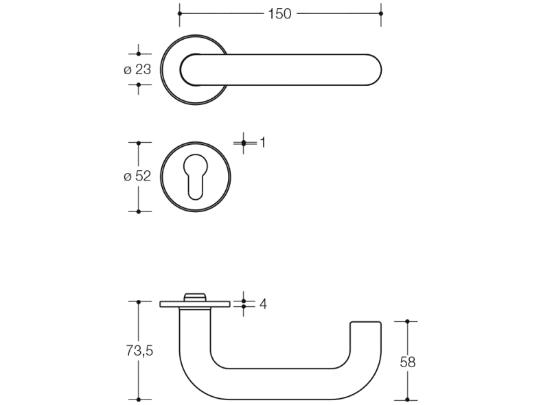 111PBIX01230 комнатный набор HEWI Edition matt  - Вид №4