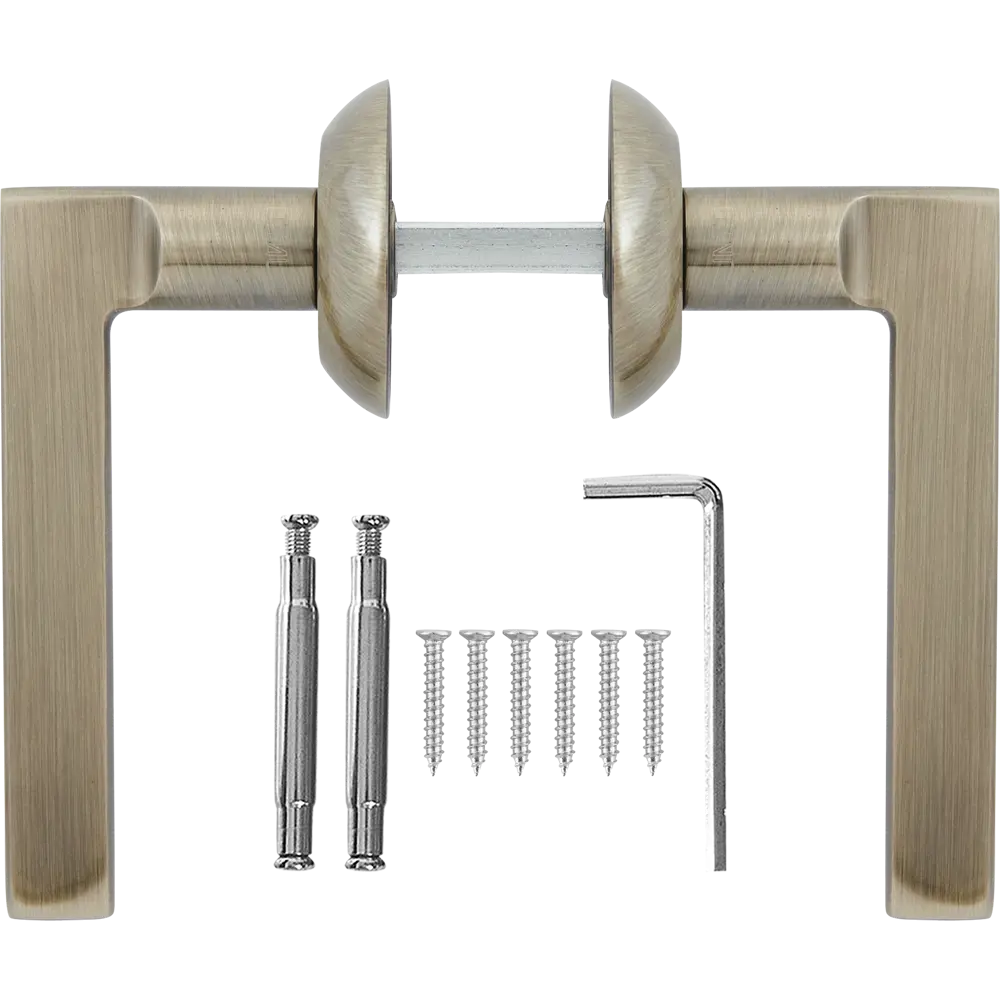 Дверные ручки Punto Polo без запирания цвет бронза STLM-2125684 - Вид №1