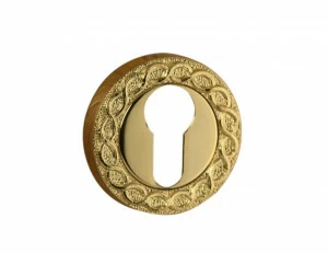 0EY070.000.12 Накладка с каплевидным вырезом европрофиля Золото 24К с черной патиной