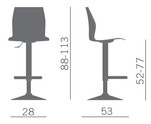 Поворотный стул из полипропилена Kastel Kalea ARCH-00041734 - Вид №3
