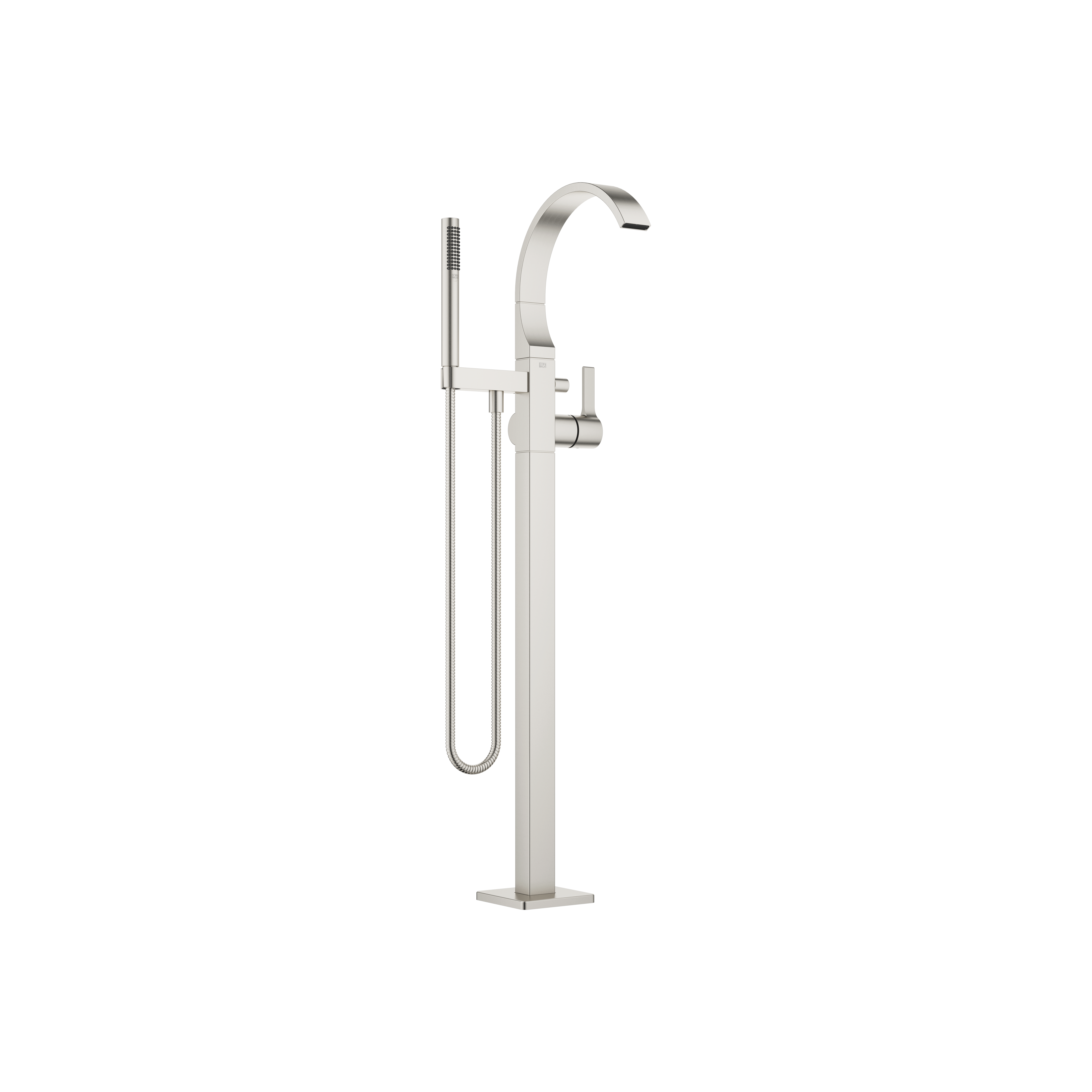 CYO Смеситель для ванны, однорычажный, со стояком, для отдельностоящей установки с ручным душем - матовая платина DornBracht 25863811-06