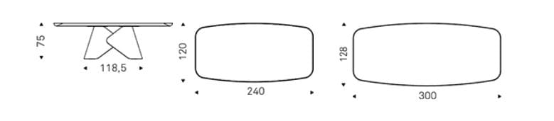 Керамический и стальной бочковый стол Cattelan italia SCOTT KERAMIK PREMIUM ARCH-00097628 - Вид №5